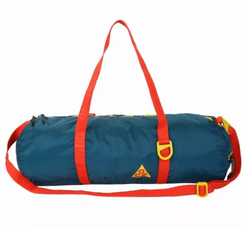 Nike Deep Teal Duffel Bag with Bright Orange Straps